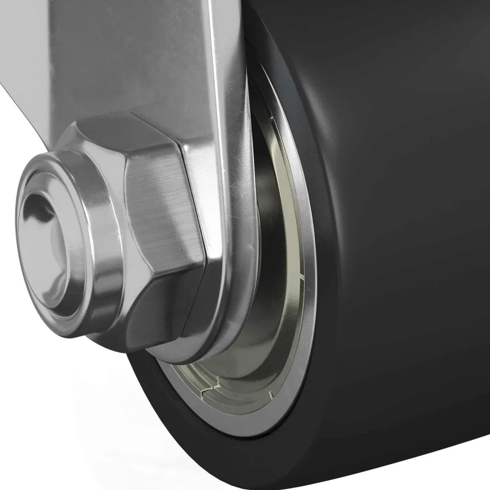 vidaXL Caster 2 st Zilver 44,1 x 44,1 x 1,95 mm Nylon