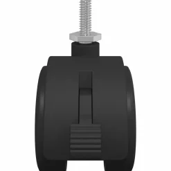 vidaXL Caster 2 st Zwart en Zilver 40,1 x 40,1 x 37,8 mm Ijzer en PP