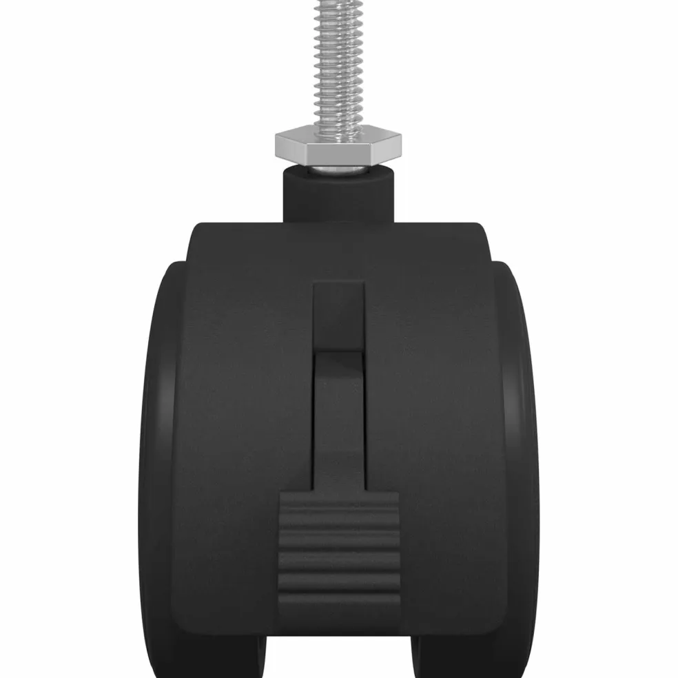 vidaXL Caster 2 st Zwart en Zilver 40,1 x 40,1 x 37,8 mm Ijzer en PP