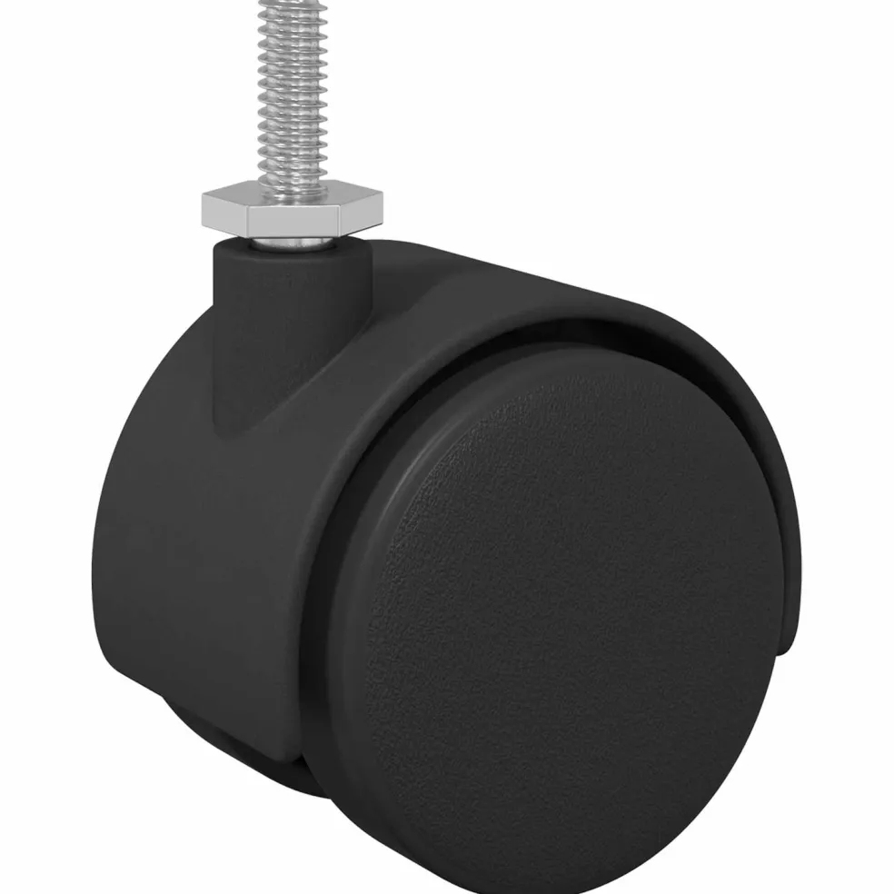 vidaXL Caster 2 st Zwart en Zilver 40,1 x 40,1 x 37,8 mm Ijzer en PP