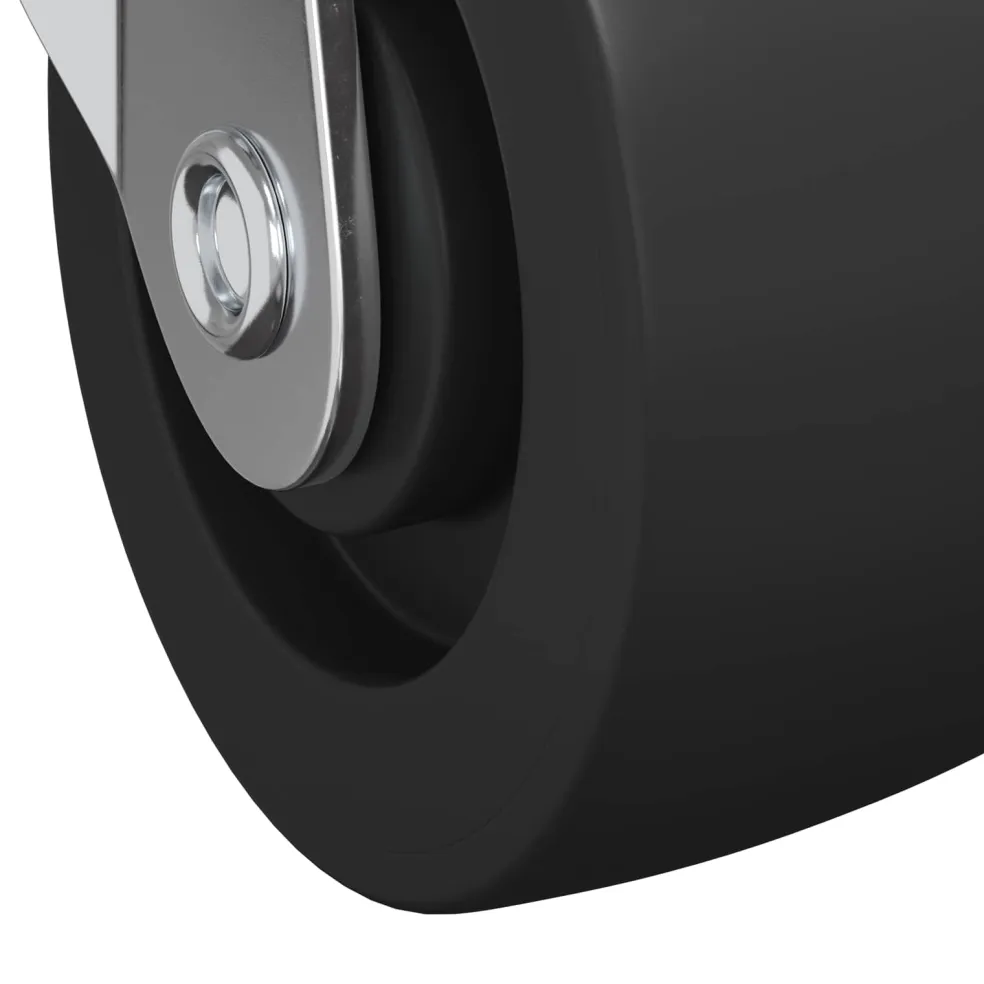 vidaXL Caster 2 st Zwart en zilver 50,7 x 50,7 x 24,4 mm IJs en nylon