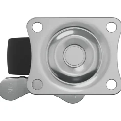 vidaXL Caster 2 st Zwart en zilver 50,7 x 50,7 x 24,4 mm IJs en nylon