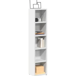 vidaXL Cd-kasten 2 st 21x16x93,5 bewerkt hout wit