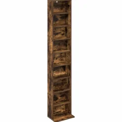 vidaXL CD Kast Gerookt eiken 33 x 23,5 x 175 cm Bewerkt hout