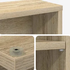 vidaXL CD Kast Sonoma Eiken 60 x 17 x 92 cm Bewerkt hout