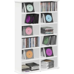 vidaXL CD Kast Wit 60 x 17 x 92 cm Bewerkt hout