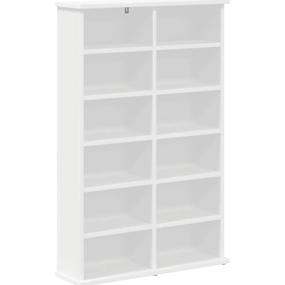 vidaXL CD Kast Wit 60 x 17 x 92 cm Bewerkt hout