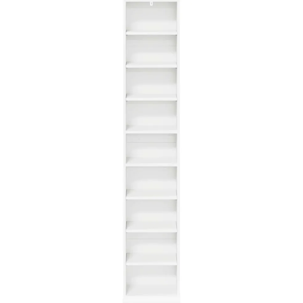 vidaXL CD Kast Wit 33 x 23,5 x 175 cm Bewerkt hout