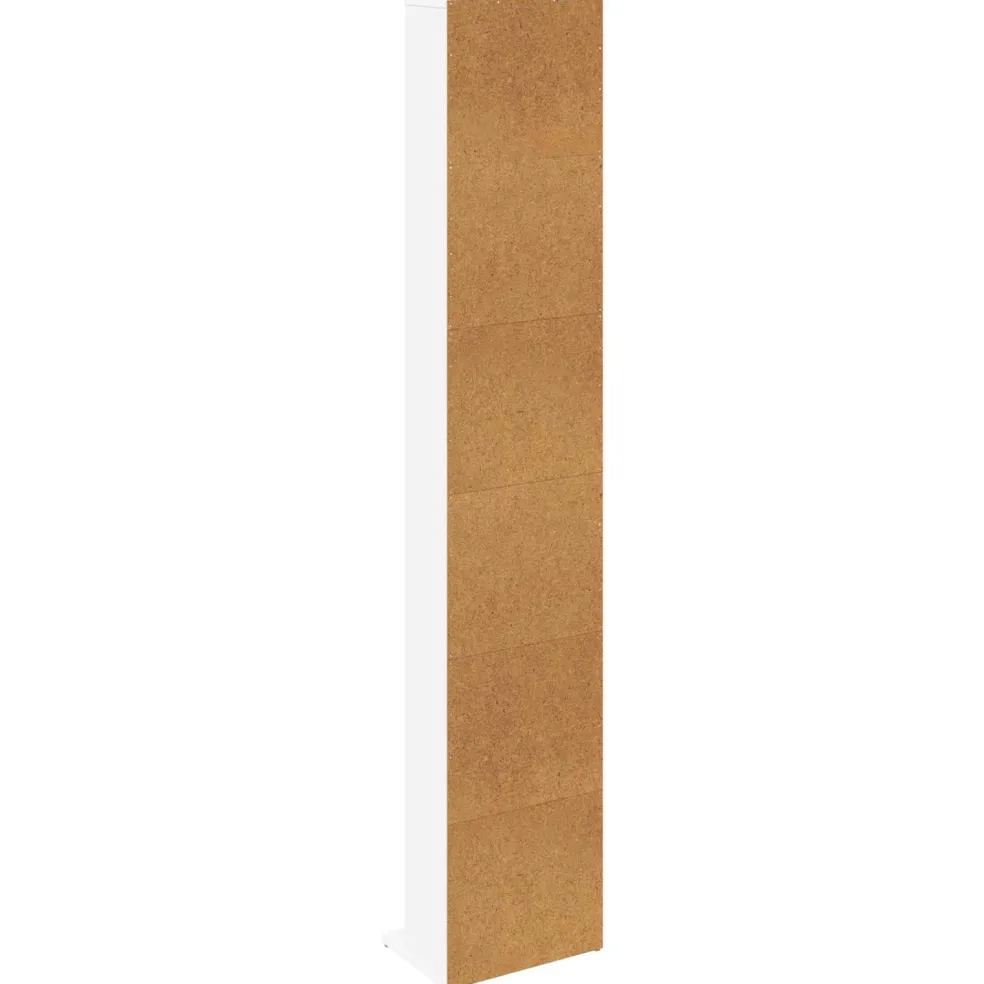 vidaXL CD Kast Wit 33 x 23,5 x 175 cm Bewerkt hout