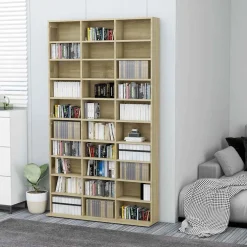 vidaXL Cd-kast 102x23x177,5 cm bewerkt hout sonoma eikenkleurig