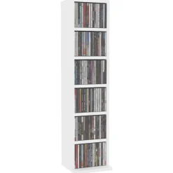 vidaXL Cd-kast 21x20x88 cm bewerkt hout wit