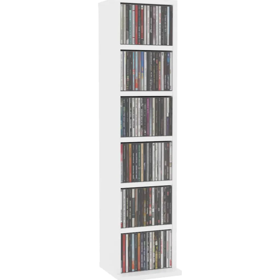 vidaXL Cd-kast 21x20x88 cm bewerkt hout wit