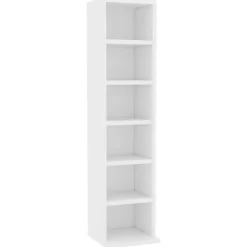 vidaXL Cd-kast 21x20x88 cm bewerkt hout wit