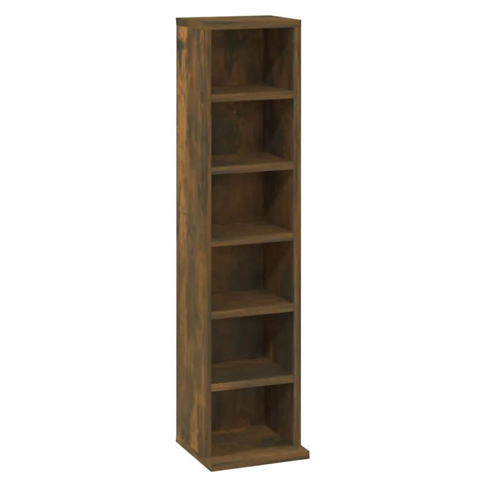 vidaXL Cd-kast 21x20x88 cm bewerkt hout gerookt eikenkleurig
