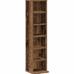 vidaXL Cd-kast 21x20x88 cm bewerkt hout oud houtkleurig
