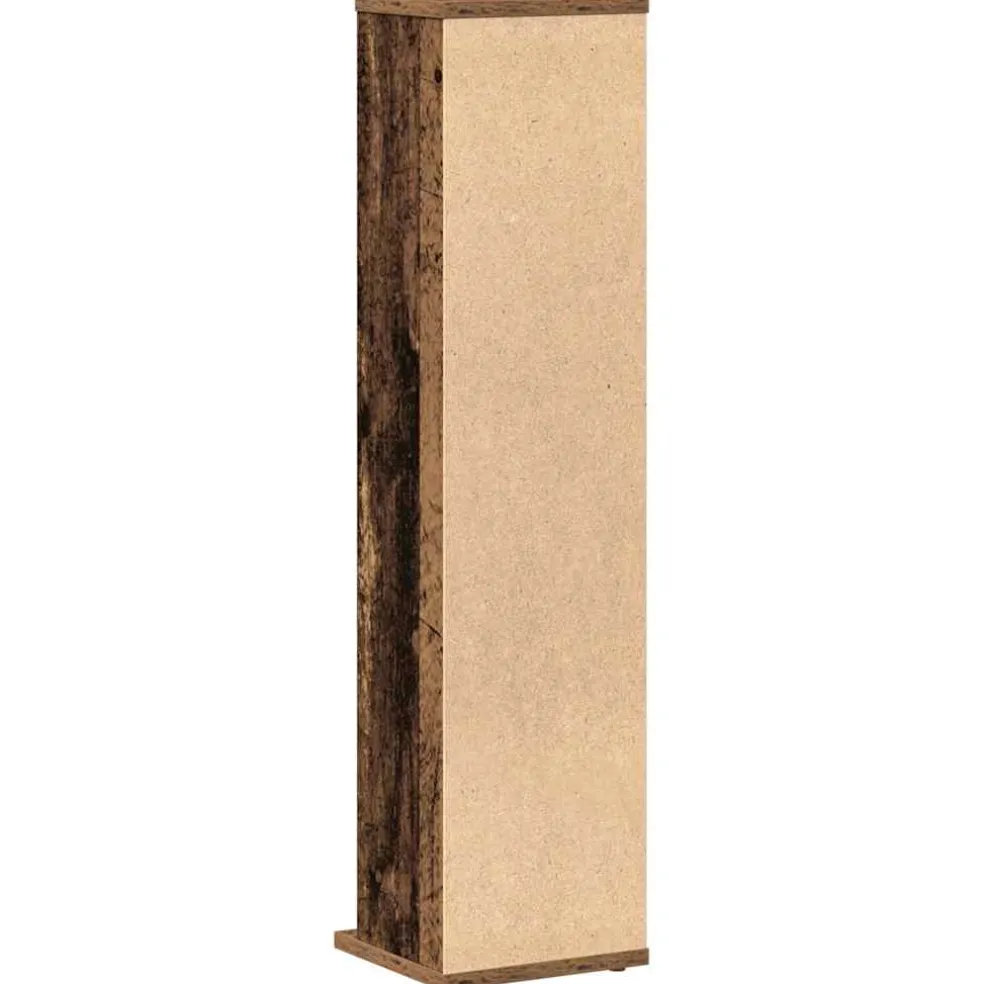 vidaXL Cd-kast 21x20x88 cm bewerkt hout oud houtkleurig