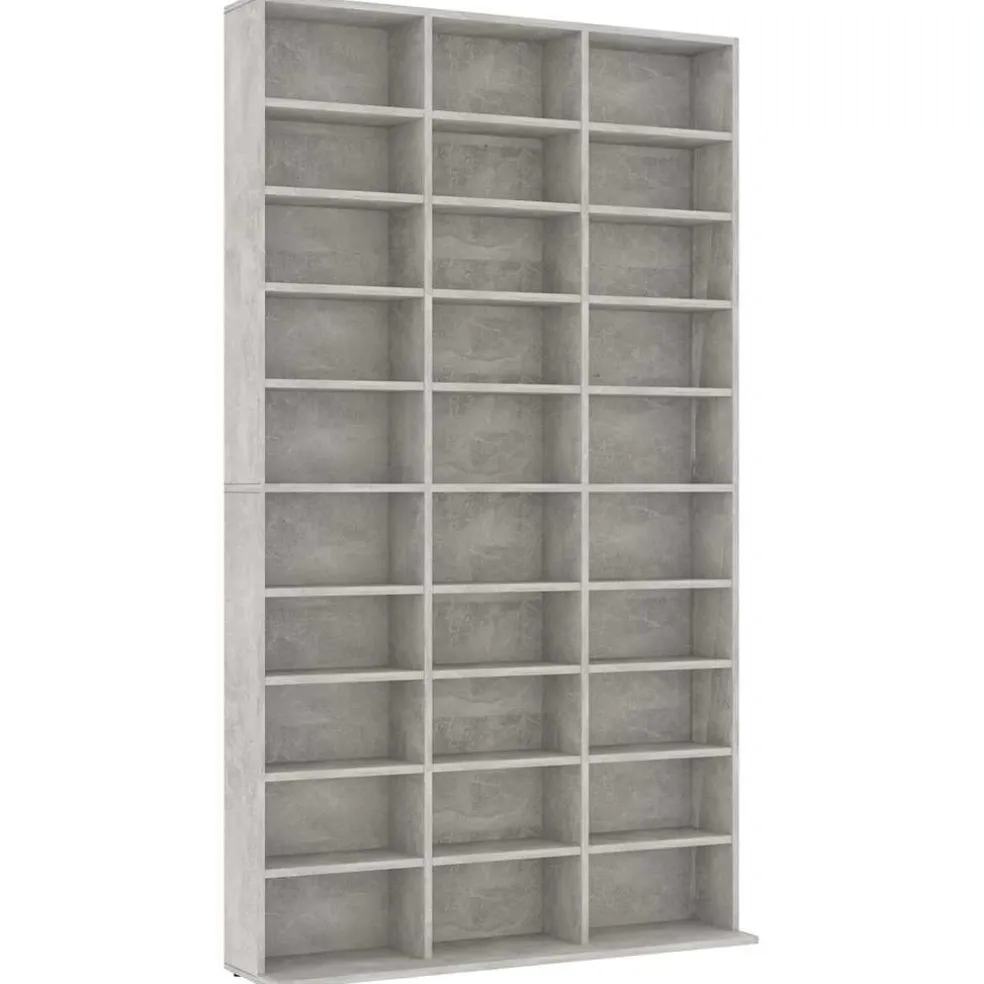 vidaXL Cd-kast 102x23x177,5 cm bewerkt hout betongrijs