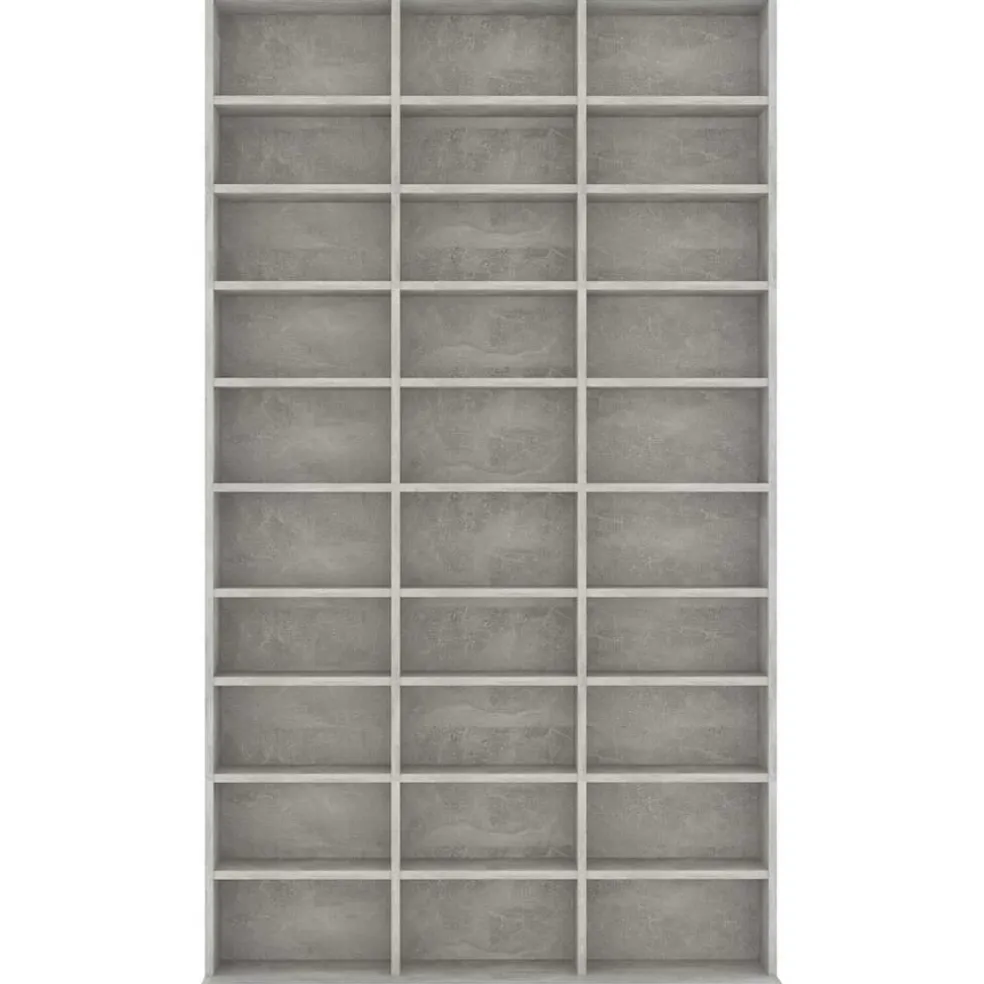 vidaXL Cd-kast 102x23x177,5 cm bewerkt hout betongrijs