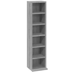 vidaXL Cd-kast 21x20x88 cm bewerkt hout grijs sonoma eikenkleurig