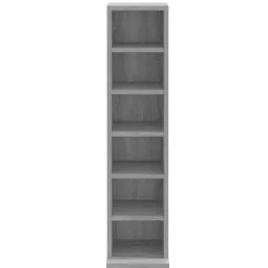 vidaXL Cd-kast 21x20x88 cm bewerkt hout grijs sonoma eikenkleurig