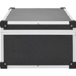 vidaXL Cd-koffer voor 80 cd's aluminium ABS zwart