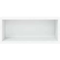 vidaXL CD Opbergrek Wit 40 x 17 x 17 cm Bewerkt hout