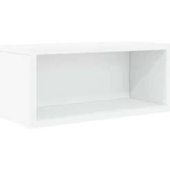 vidaXL CD Opbergrek Wit 40 x 17 x 17 cm Bewerkt hout