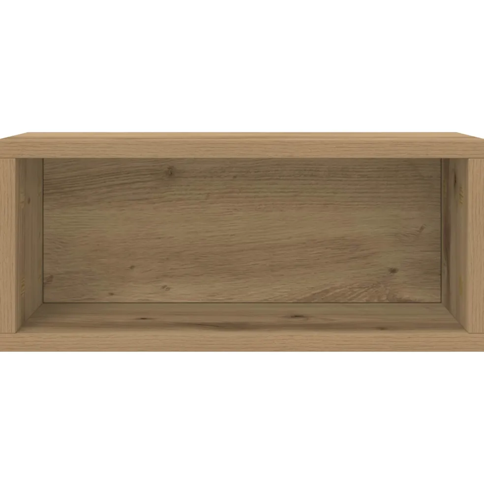 vidaXL CD Opslag Rek Artisanaal eiken 40 x 17 x 17 cm Bewerkt hout