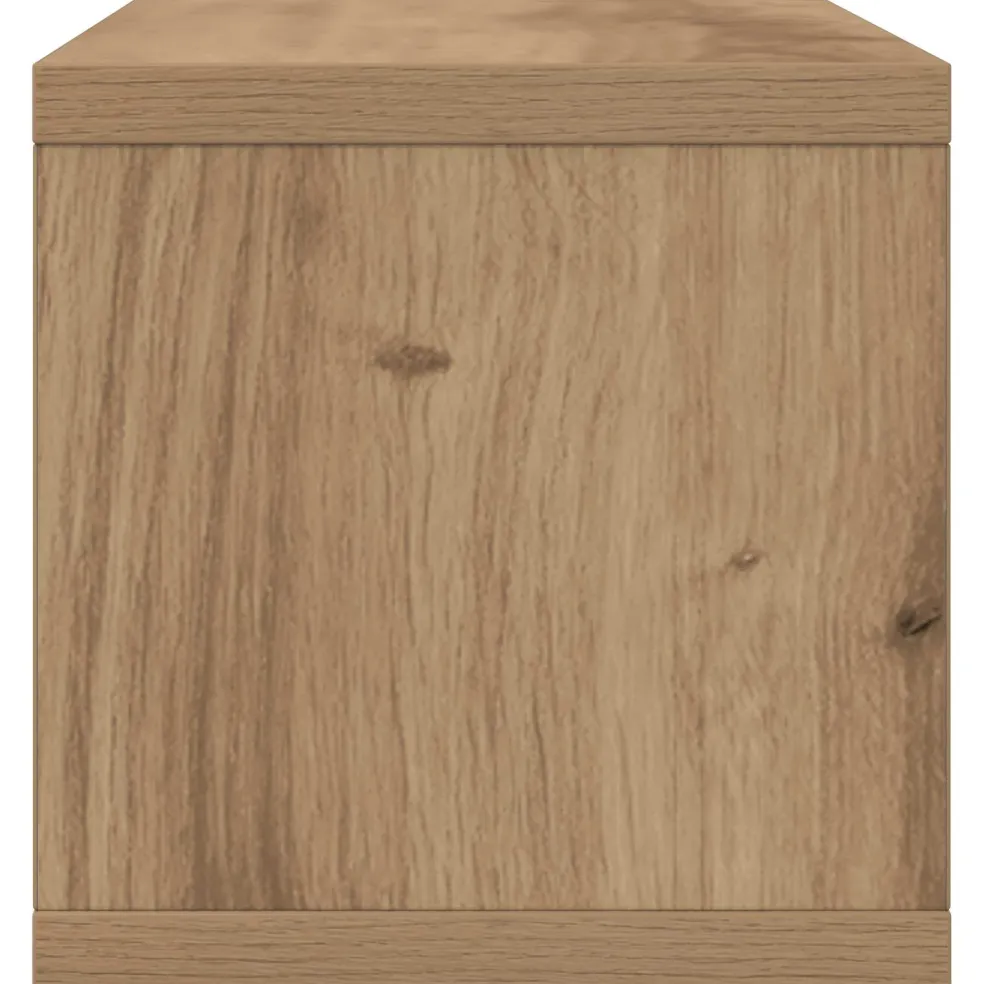 vidaXL CD Opslag Rek Artisanaal eiken 40 x 17 x 17 cm Bewerkt hout