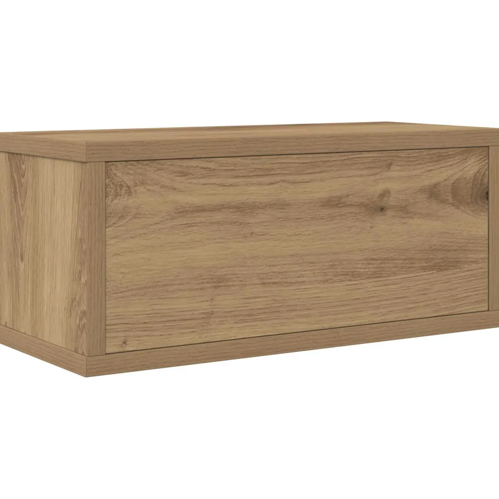 vidaXL CD Opslag Rek Artisanaal eiken 40 x 17 x 17 cm Bewerkt hout