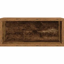 vidaXL CD Opslag Rek Eikenhout 40 x 17 x 17 cm Bewerkt hout