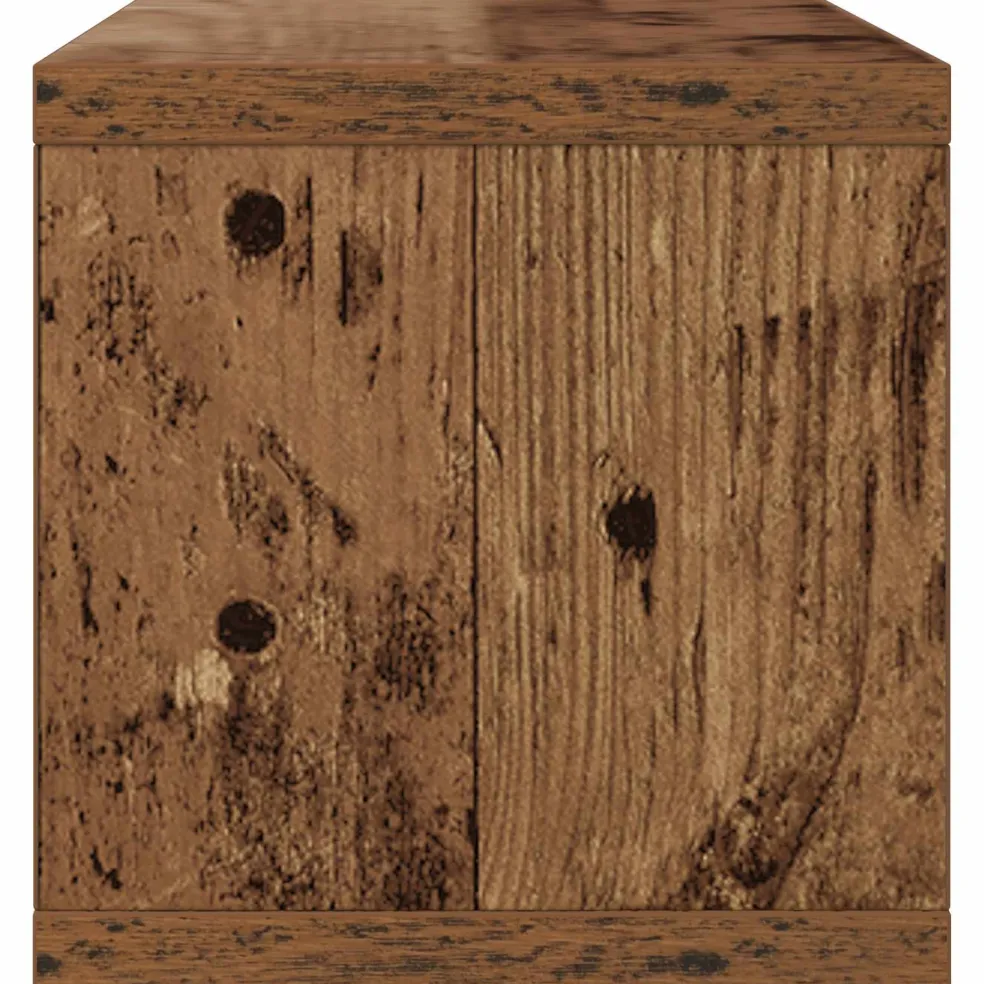 vidaXL CD Opslag Rek Eikenhout 40 x 17 x 17 cm Bewerkt hout