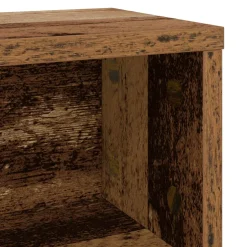 vidaXL CD Opslag Rek Eikenhout 40 x 17 x 17 cm Bewerkt hout