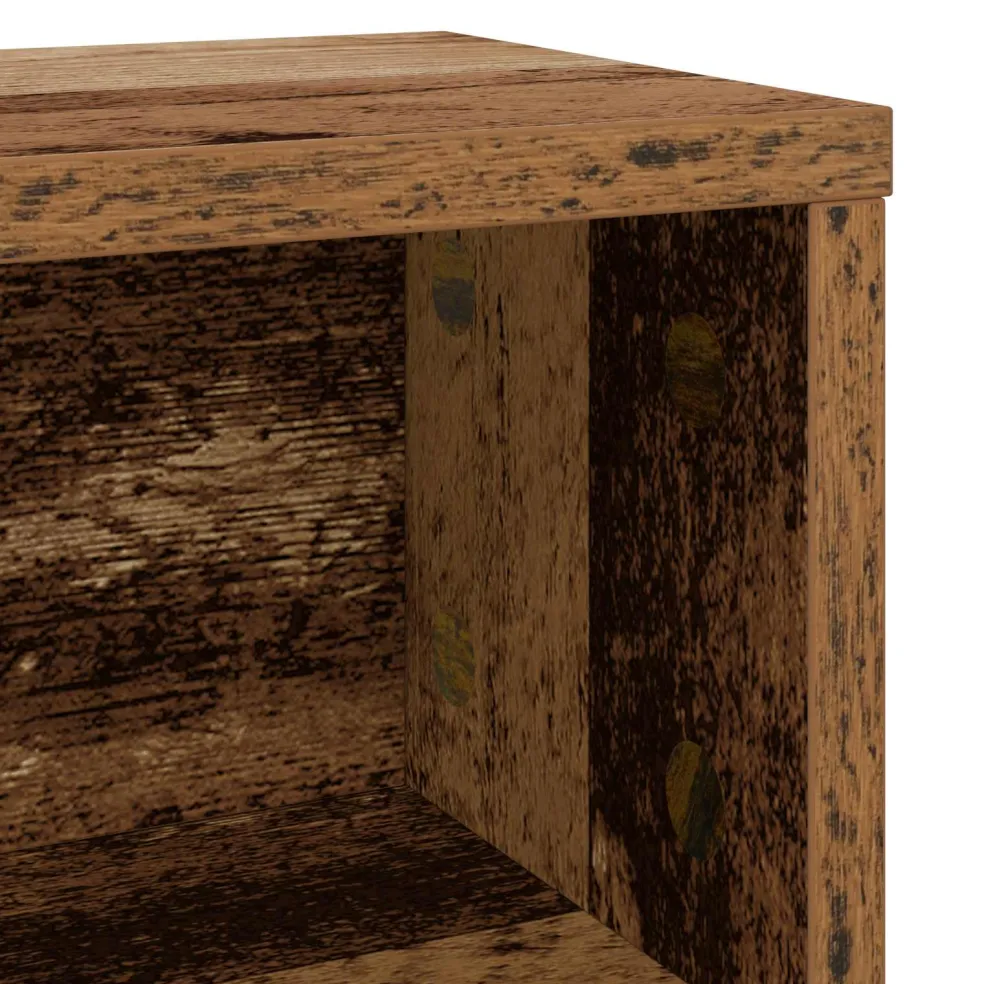 vidaXL CD Opslag Rek Eikenhout 40 x 17 x 17 cm Bewerkt hout