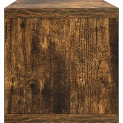 vidaXL CD Opslag Rek Gerookt eiken 40 x 17 x 17 cm Bewerkt hout