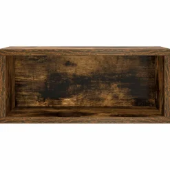 vidaXL CD Opslag Rek Gerookt eiken 40 x 17 x 17 cm Bewerkt hout