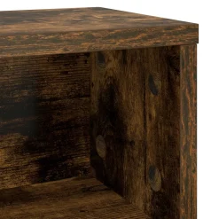 vidaXL CD Opslag Rek Gerookt eiken 40 x 17 x 17 cm Bewerkt hout