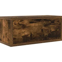 vidaXL CD Opslag Rek Gerookt eiken 40 x 17 x 17 cm Bewerkt hout