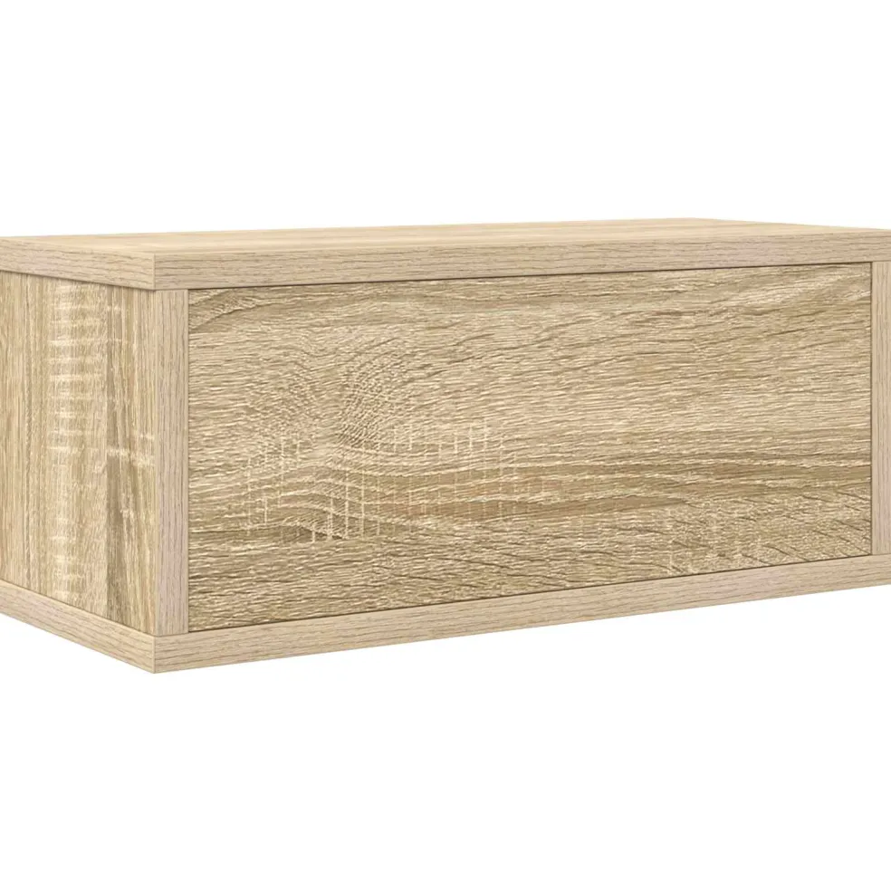 vidaXL CD Opslag Rek Sonoma Eiken 40 x 17 x 17 cm Bewerkt hout
