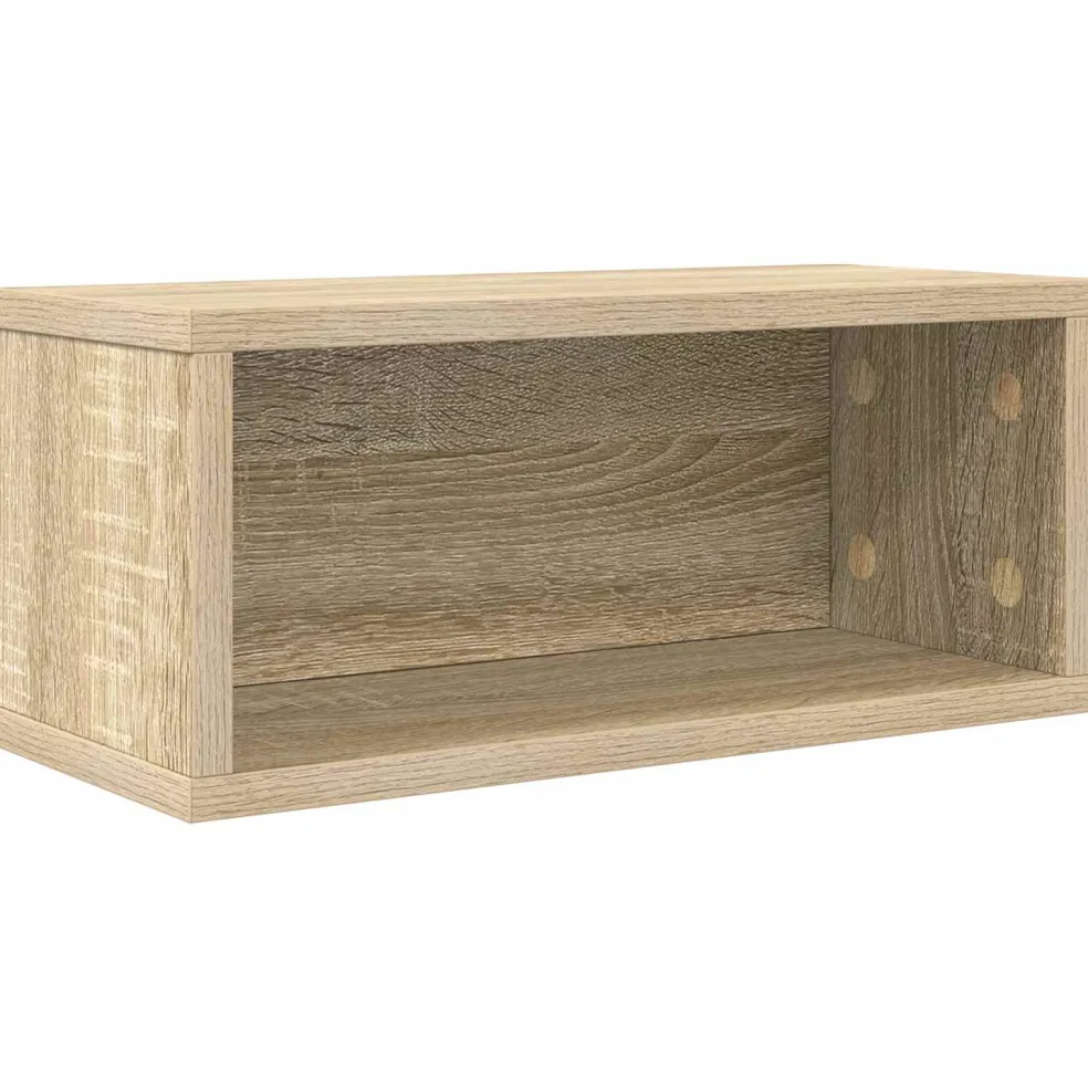 vidaXL CD Opslag Rek Sonoma Eiken 40 x 17 x 17 cm Bewerkt hout
