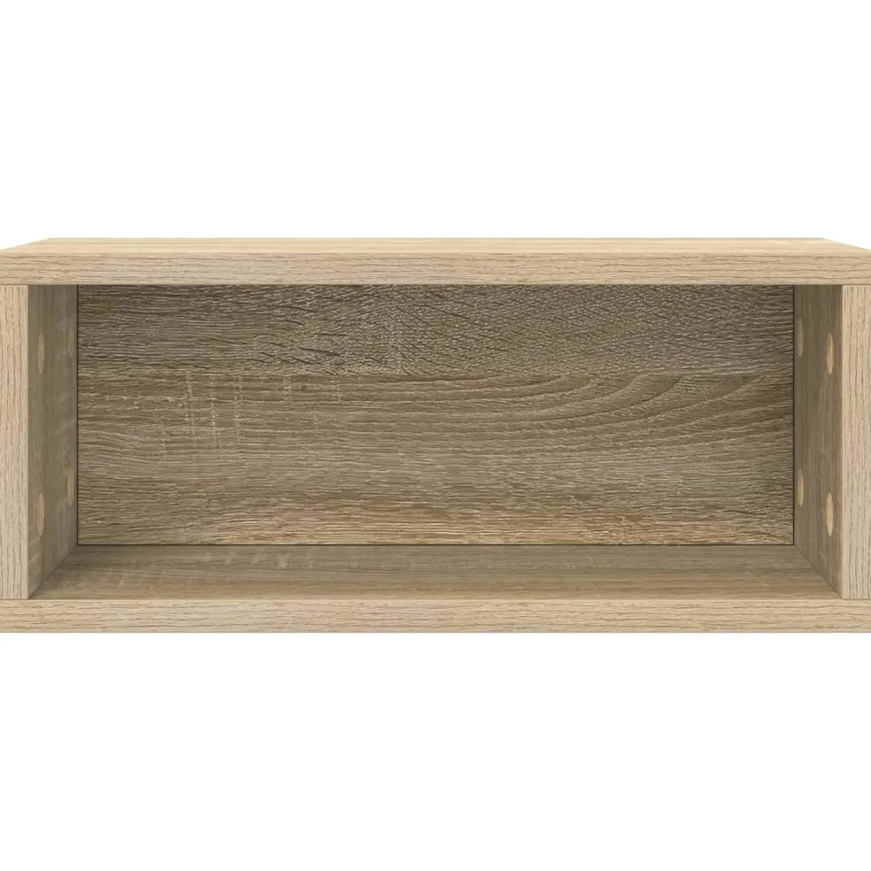 vidaXL CD Opslag Rek Sonoma Eiken 40 x 17 x 17 cm Bewerkt hout