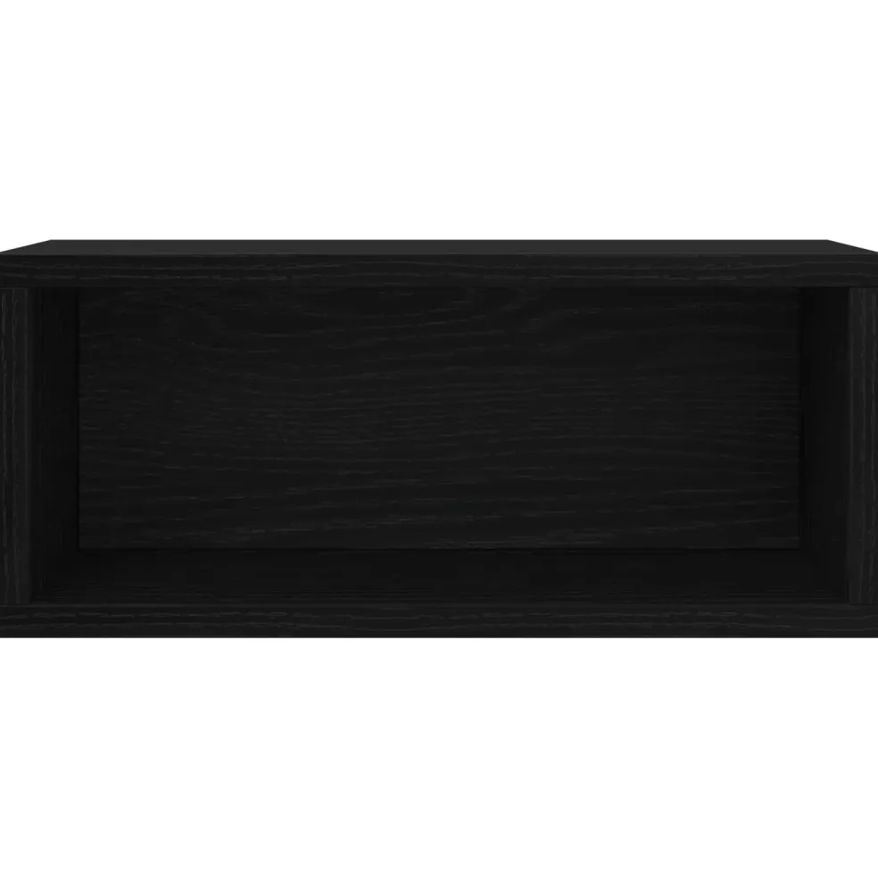 vidaXL CD Opslag Rek Zwart eiken 40 x 17 x 17 cm Bewerkt hout