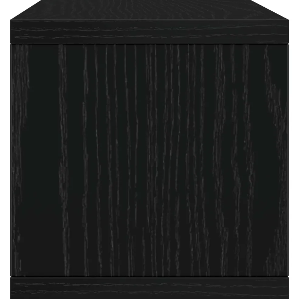 vidaXL CD Opslag Rek Zwart eiken 40 x 17 x 17 cm Bewerkt hout