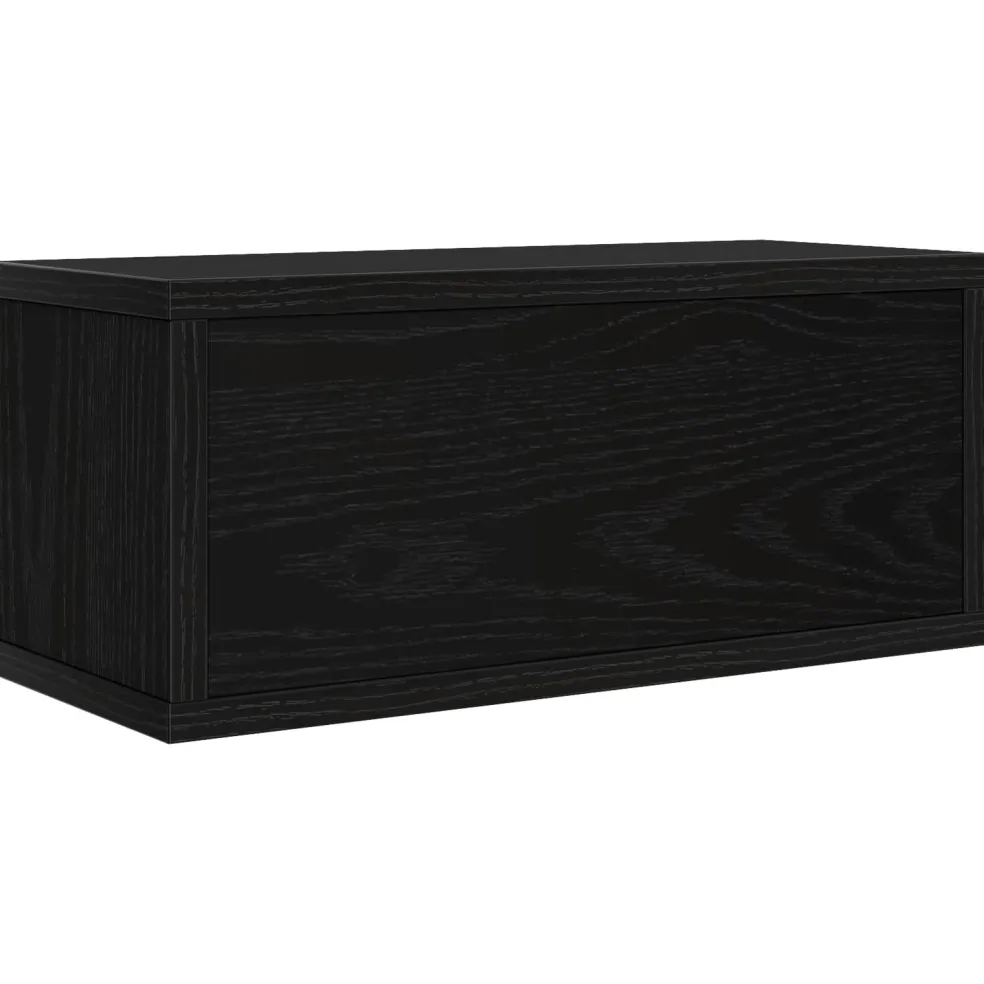 vidaXL CD Opslag Rek Zwart eiken 40 x 17 x 17 cm Bewerkt hout