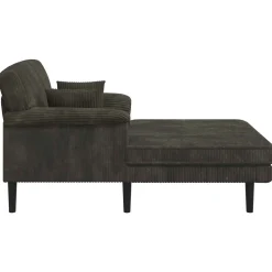 vidaXL Chaise longue Antraciet Katoenen stof