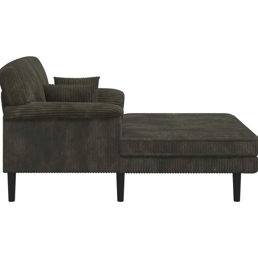 vidaXL Chaise longue Antraciet Katoenen stof