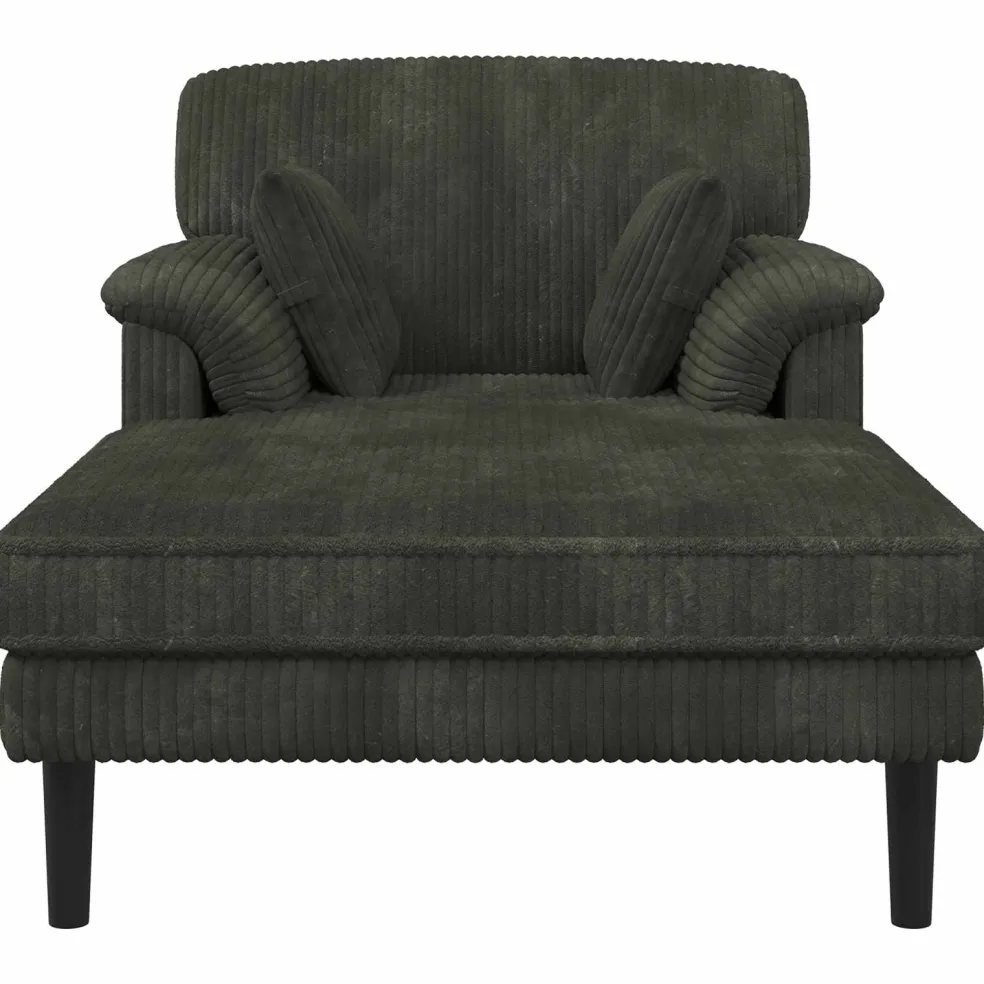 vidaXL Chaise longue Antraciet Katoenen stof