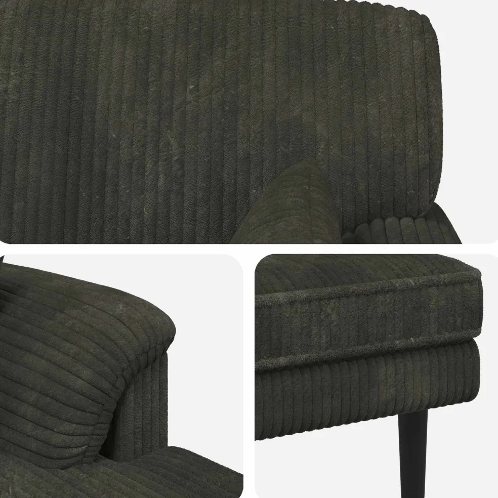 vidaXL Chaise longue Antraciet Katoenen stof