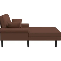 vidaXL Chaise longue Bruin Kunstleer