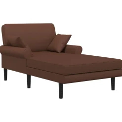 vidaXL Chaise longue Bruin Kunstleer